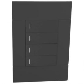 VETI 2 - 4 LEVER 1 WAY SWITCH 4X2 CHARCOAL