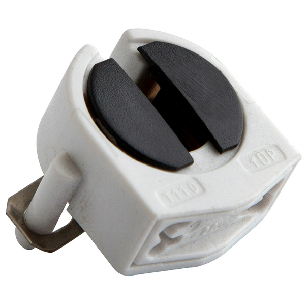 T8 LAMP HOLDER TOMBSTONE G13 + BACK SPRING + HORIZONTAL PINS