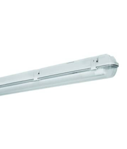SL LED FITTING VAPOUR/WEATHERPROOF 5FT T8 SINGLE END CLEAR PS DIFFUSER F69/25W / GREY