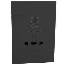 VETI 2 - SHAVER SOCKET OUTLET 4X2 CHARCOAL