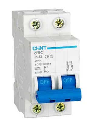 CHINT 6A 2P CIRCUIT BREAKER C-CURVE 3KA (188158)