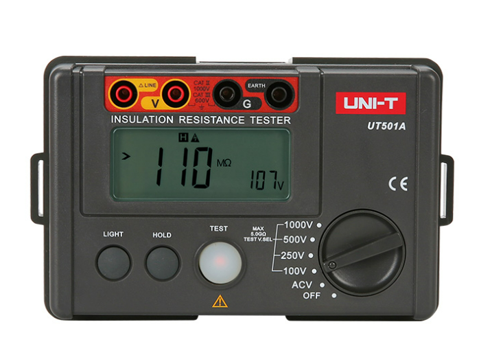 UNI-T MULTIFUCTIONAL INSULATION RESISTANCE TESTER 100V/250V/500V/1000V 5GΩ RESIST