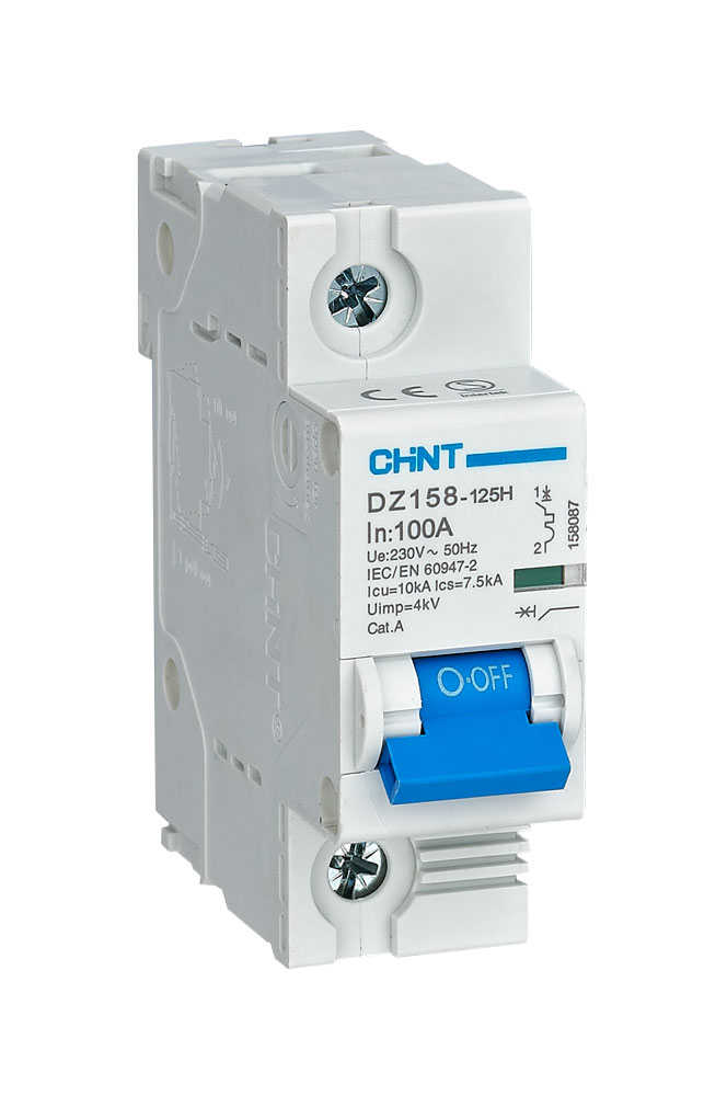 CHINT 100A 1P CIRCUIT BREAKER C-CURVE 6KA AC/DC110V (158063)