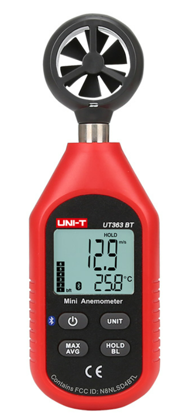UNI-T MINI DIGITAL WIND SPEED ANEMOMETER BLUETOOTH