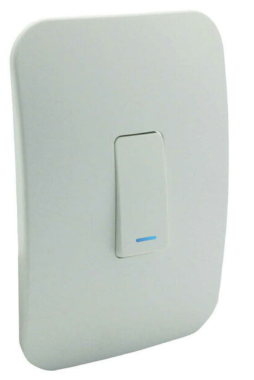VETI 1 - 1 LEVER 1 WAY SWITCH + LOCATOR (COMPLETE) 2X4 WHT