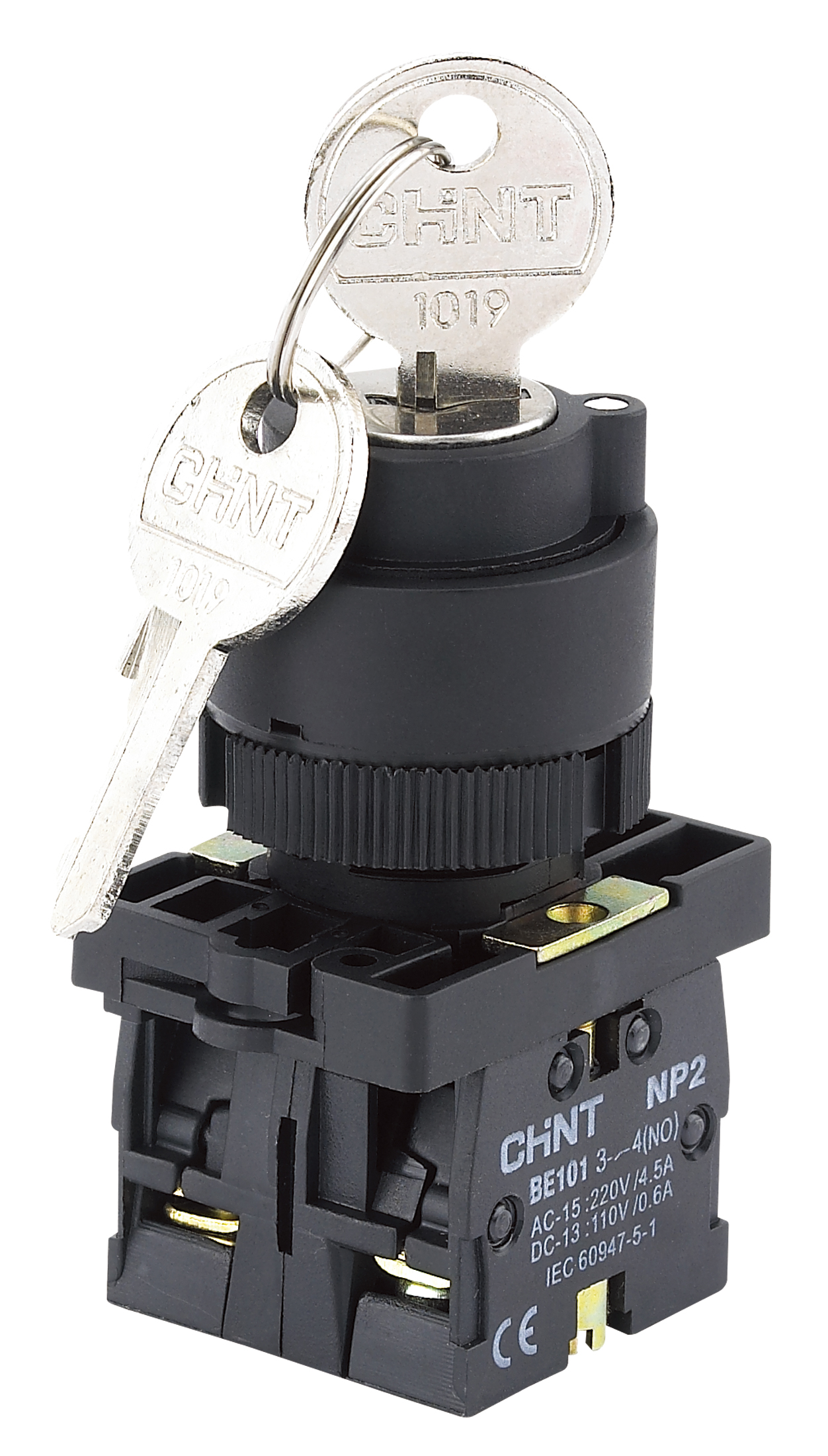 CHINT KEY SELECTOR SWITCH 2 POSITION (SPRING RETURN) [HEAD ONLY] (573518)