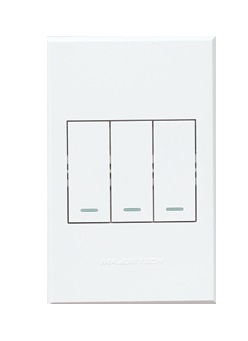 VETI 3 - 3 LEVER 1 WAY SWITCH 4X2 WHITE (COMPLETE)