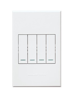 VETI 3 - 4 LEVER 2 WAY SWITCH 4X2 WHITE (COMPLETE)