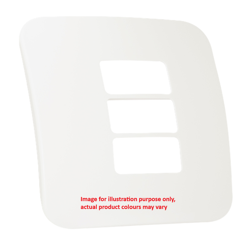 VETI 1 - 3MOD 3XSINGLE HORIZONTAL COVER PLATE 4X4 WHT