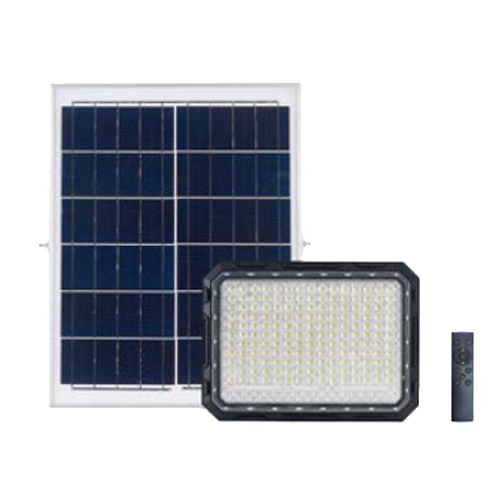 BUTTY SOLAR LED FLOOD 150W 15W/6AH 15aH BATT 2000lm (243X195X50mm LIGHT) (290X350X17mm PANEL)