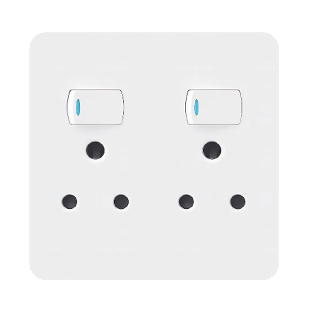 CHINT DOUBLE SWITCHED SOCKET 16A 4X4