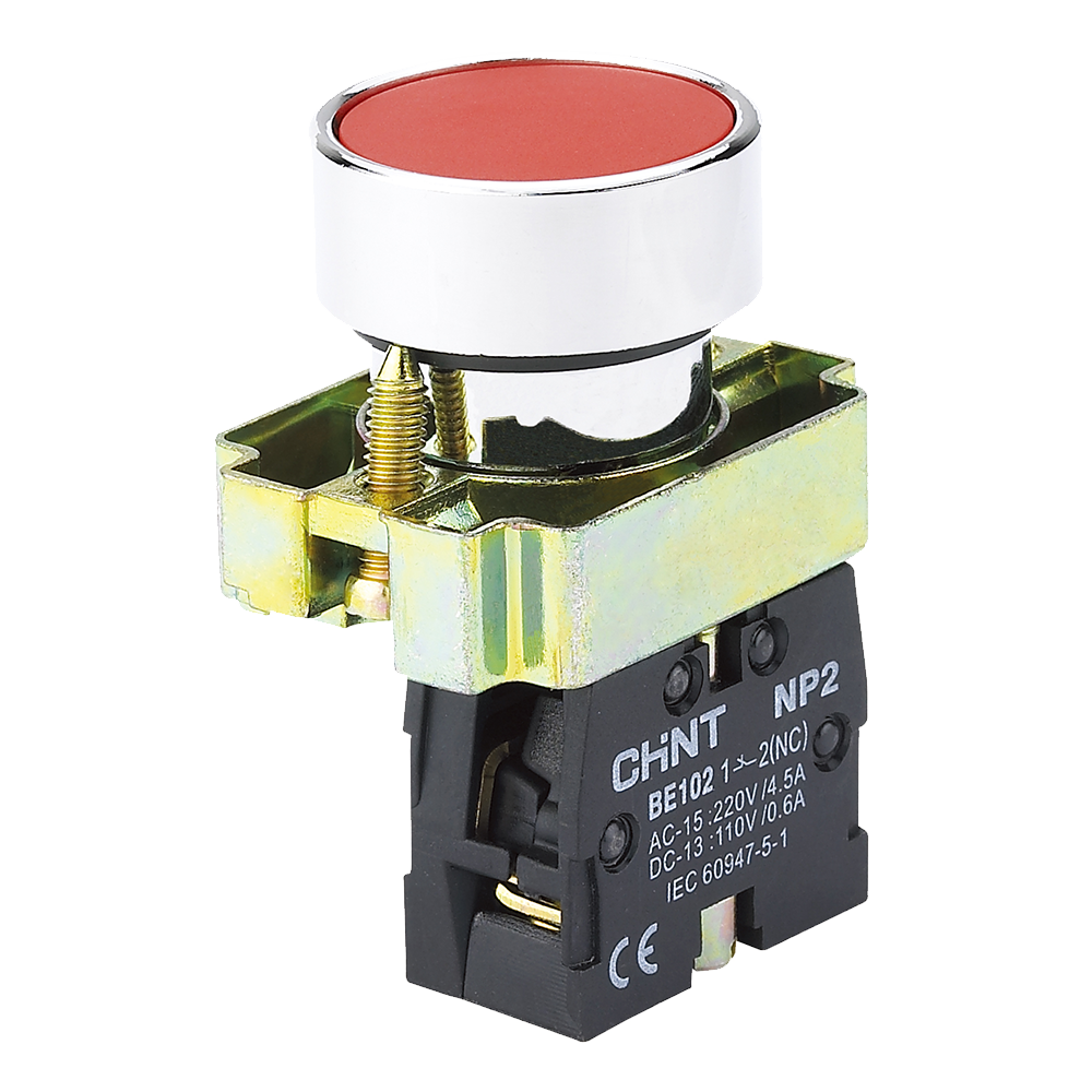 CHINT METAL PUSHBUTTON RED+1NC CONTACT (COMPLETE) (574843)