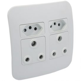 VETI 1 - DOUBLE UNSSO 2X16A RSA+2X16A V-SLIM (COMPLETE) 4X4 WHITE