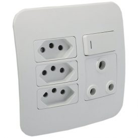 VETI 1 - COMBO SSO 1 X 16A RSA + 3 X 16A V-SLIM MONOBLOCK COMPLETE 4X4 WHITE